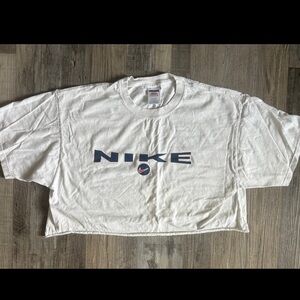 Nike White Cropped Tee